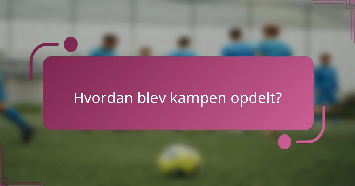 Hvordan blev kampen opdelt?
