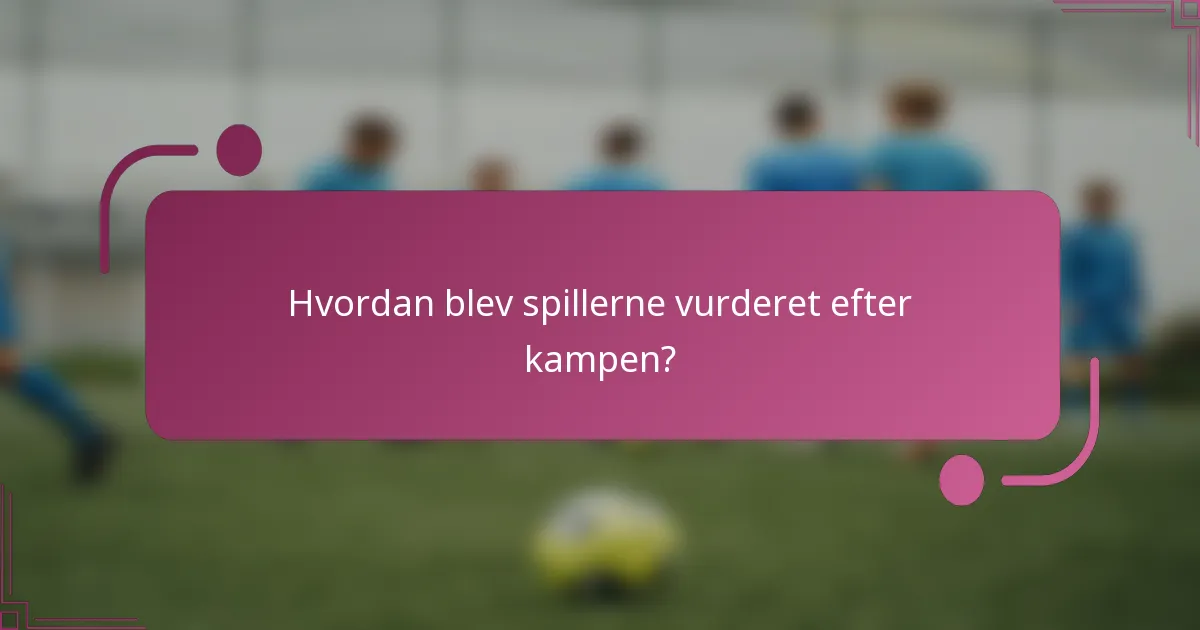 Hvordan blev spillerne vurderet efter kampen?